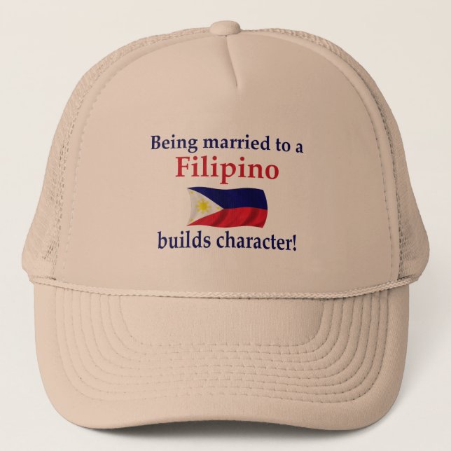 Filipino Builds Character Trucker Hat (Front)