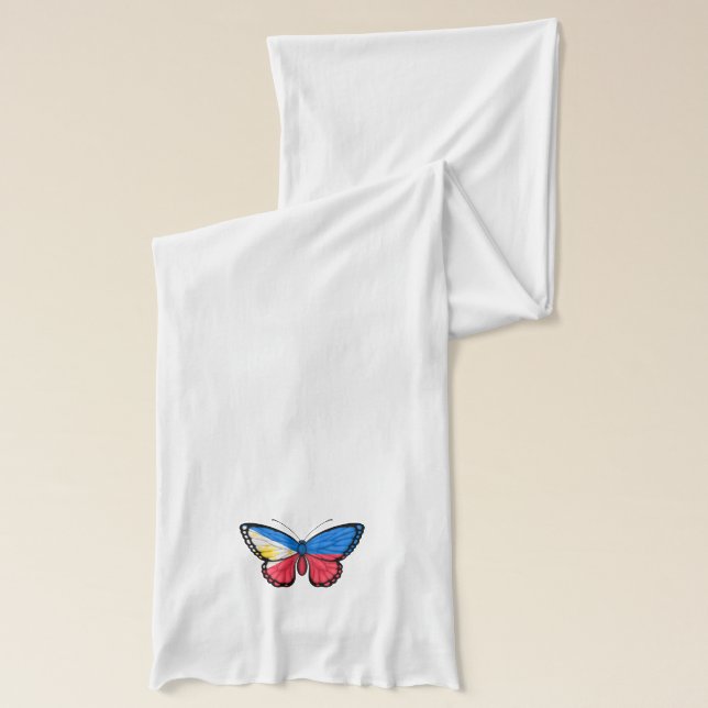Filipino Butterfly Flag Scarf (Left)