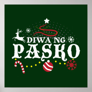 Filipino Christmas Spirit - Diwa ng Pasko Tagalog Poster
