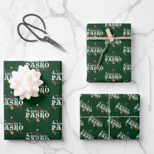 Filipino Christmas Spirit - Diwa ng Pasko Tagalog  Wrapping Paper Sheet