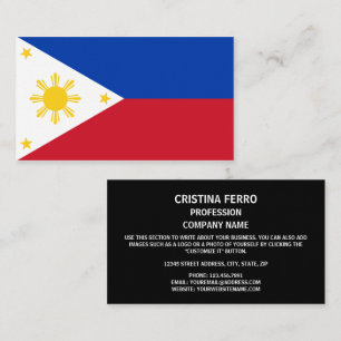 Filipino Flag, Flag of the Philippines Business Card