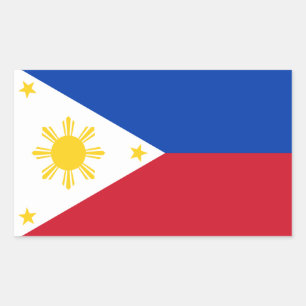 Filipino Flag, Flag of the Philippines Rectangular Sticker