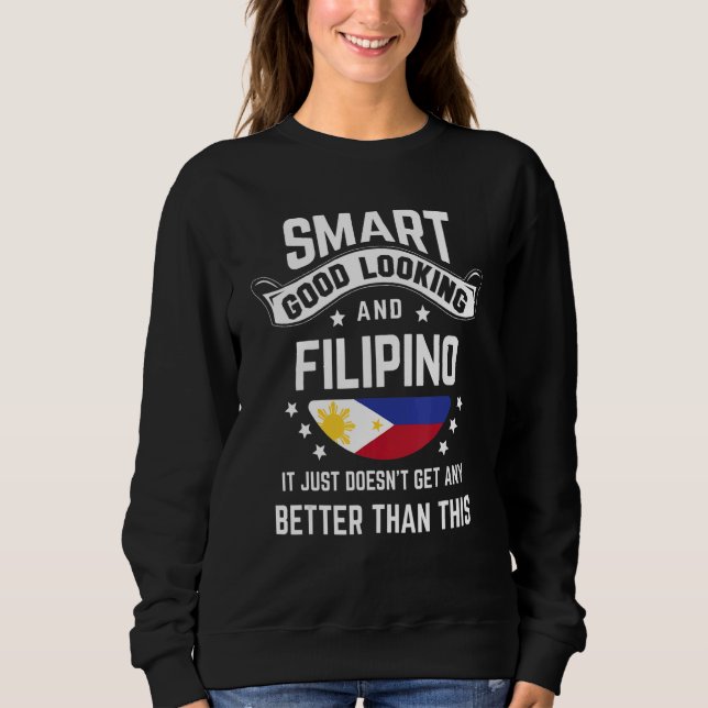 Filipino Flag Native Pride  Philippines Filipino R Sweatshirt (Front)