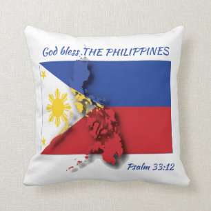 FILIPINO FLAG Philippines Scripture Custom Cushion