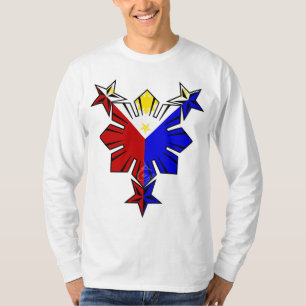 Filipino Flag Sun and Stars Long Sleeve Shirt