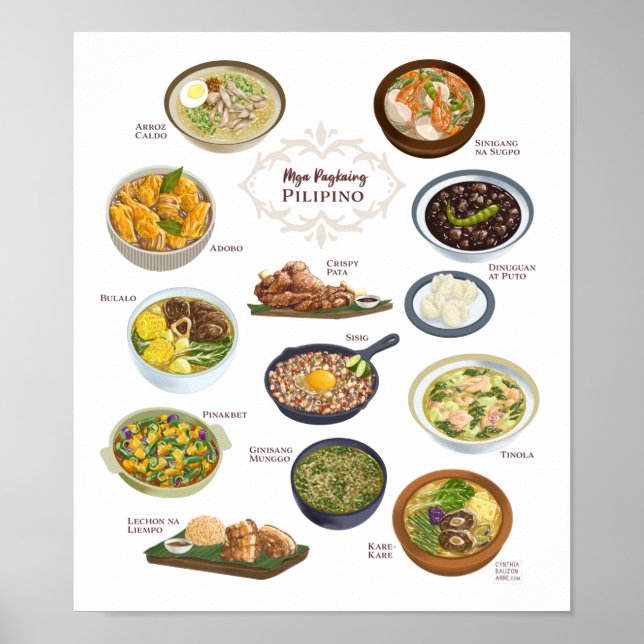 Filipino Food / Dishes / Cusine Poster (Front)