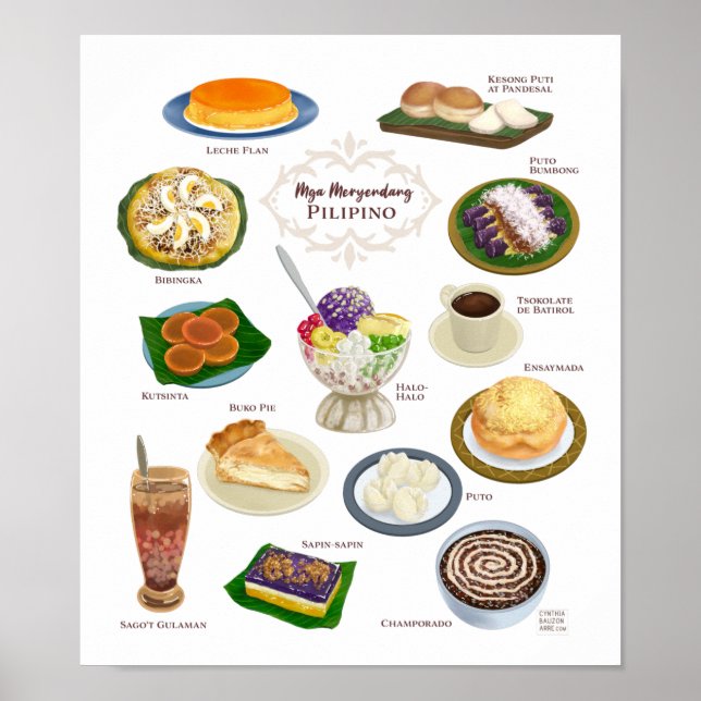 Filipino Food / Meryenda / Desserts Poster (Front)