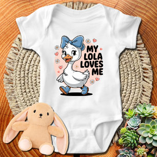 Filipino Grandchildren Gifts - My Lola Loves Me  Baby Bodysuit