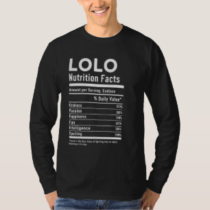 Filipino Lolo Grandfather Nutrition Label Best Lol T-Shirt