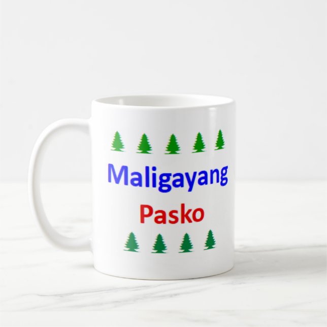 filipino maligayang pasko coffee mug (Left)