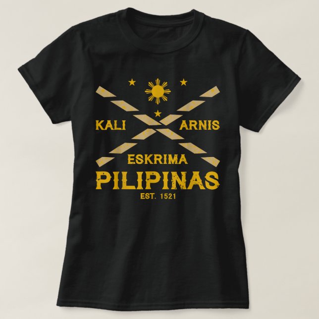 Filipino Martial Art Eskrima Kali Arnis T-Shirt (Design Front)
