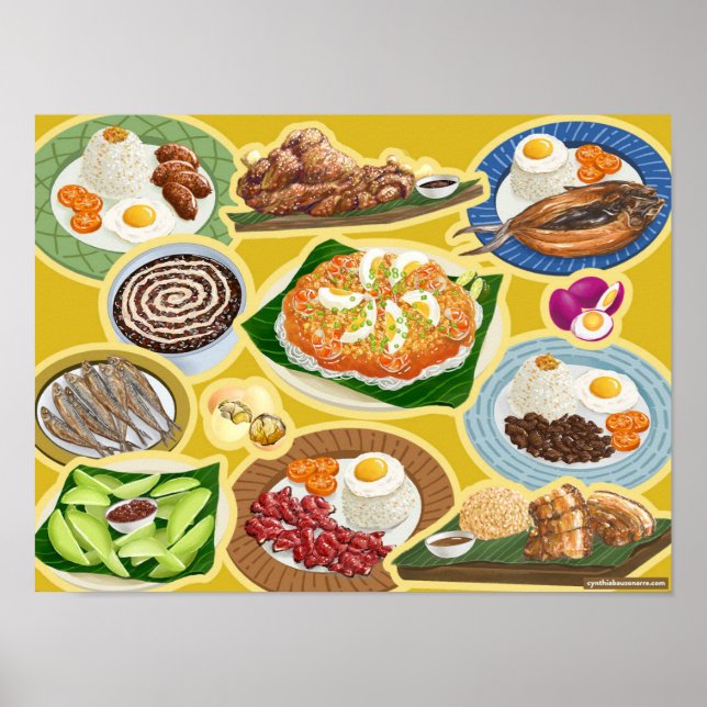 Filipino Meals / Pinoy Comfort Food Poster (Front)