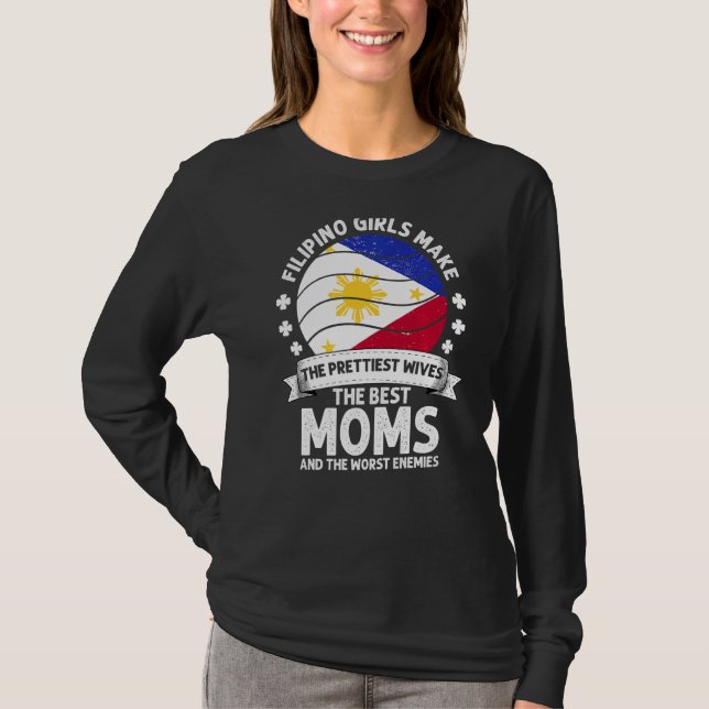 Filipino Mum Phillipines Mothers Day Mama Filipino T-Shirt (Front)