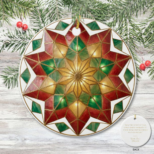 Filipino Parol Inspired Christmas Keepsake Ceramic Tree Decoration