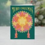 Filipino Parol Star Merry Christmas Tagalog Foil Holiday Card<br><div class="desc">Original illustration by Becky Nimoy. Real foil details on the outside; choose from gold or silver foil; add your own text and/or photos inside; Interior reads maligayang pasko</div>