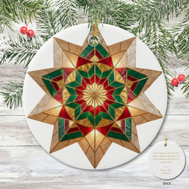 Filipino Parol Warmth and Joy Christmas Ceramic Tree Decoration (Creator Uploaded)