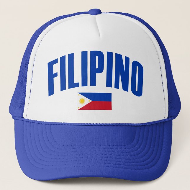 Filipino Philippine Flag Trucker Hat (Front)
