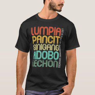 Filipino Philippine Food Lumpia Pancit Sinigang Ad T-Shirt