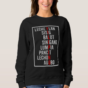 Filipino Popular Food List Philippines Filipino Sweatshirt