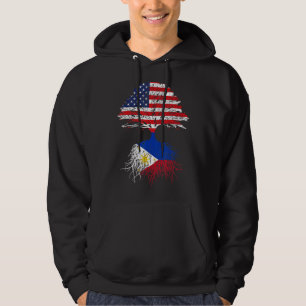 Filipino Roots American Grown Philippines Usa Tree Hoodie