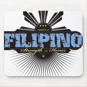 Filipino Strength and Ho - Blue Mouse Pad