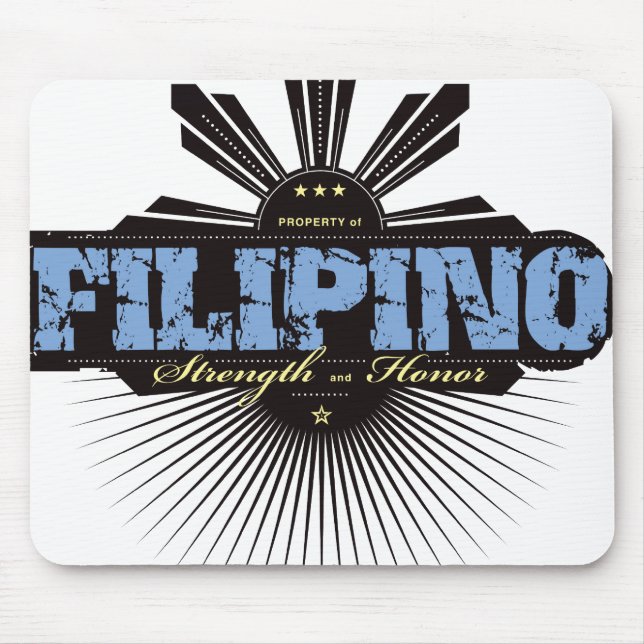 Filipino Strength and Ho  - Blue Mouse Pad (Front)