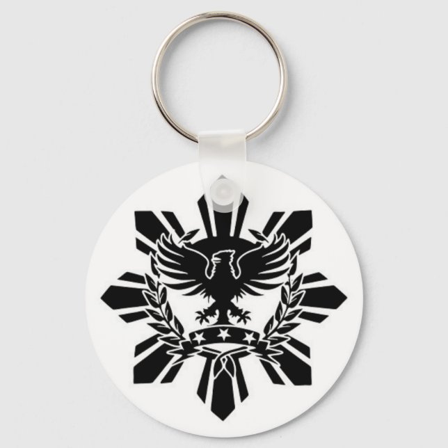 Filipino sun and eagle crest key ring (Front)