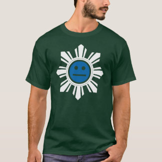 Filipino Sun Face - Blue and White T-Shirt