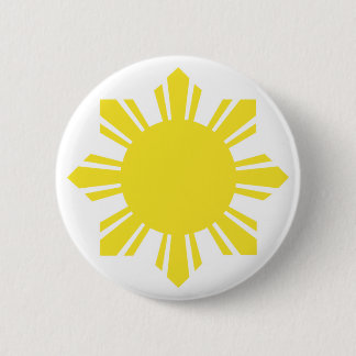 Filipino Sun - Yellow 6 Cm Round Badge