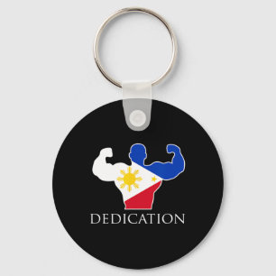 Filipino Weightlifting Philippines Flag Bodybuilde Key Ring