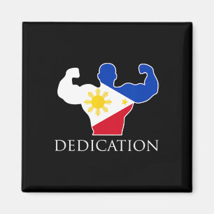 Filipino Weightlifting Philippines Flag Bodybuilde Magnet