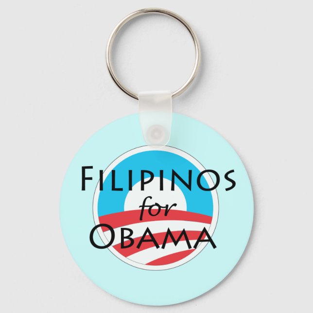 Filipinos for Obama Key Ring (Front)