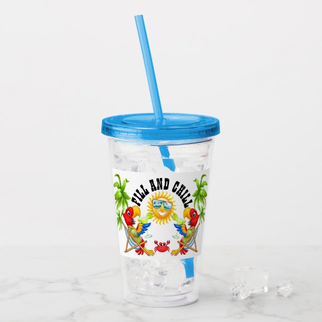 Fill and Chill Parrot Tumbler (Front Ice)