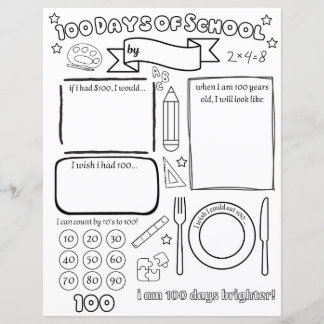 Fill in Blank 100 days of school