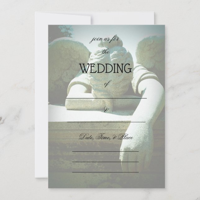 Fill in the Blank Angel Wedding Invitation  (Front)
