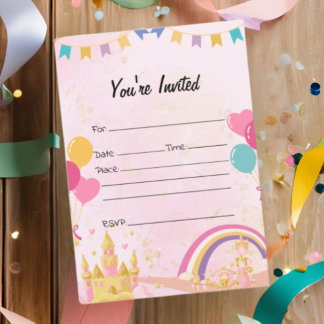 Fill in The Blank Birthday Invitation