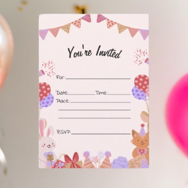 Fill in The Blank Birthday Invitation (Creator Uploaded)