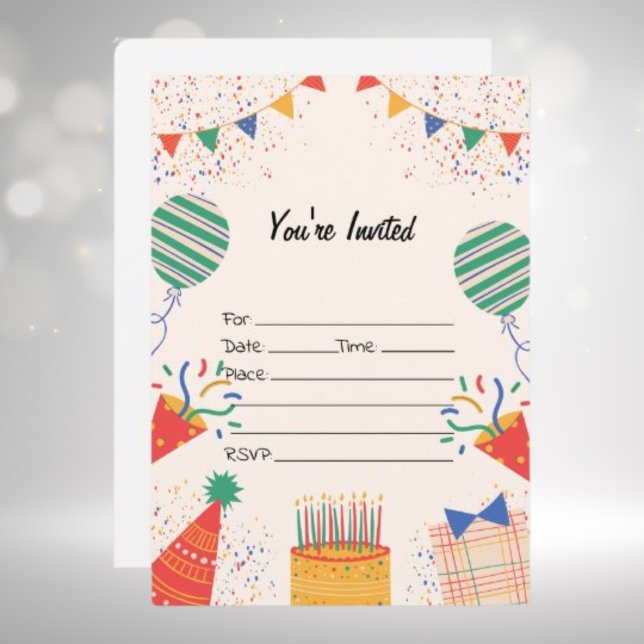 Fill In The Blank Birthday Invitation (Creator Uploaded)