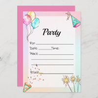 Fill In The Blank Birthday Invitation