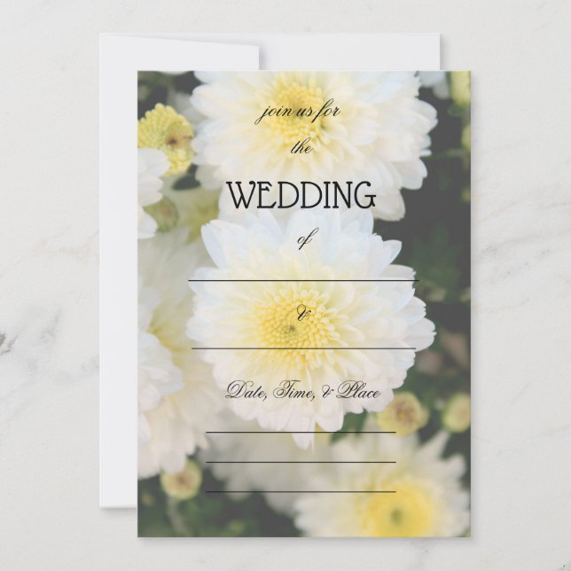 Fill in the Blank Floral Wedding Invitation  (Front)