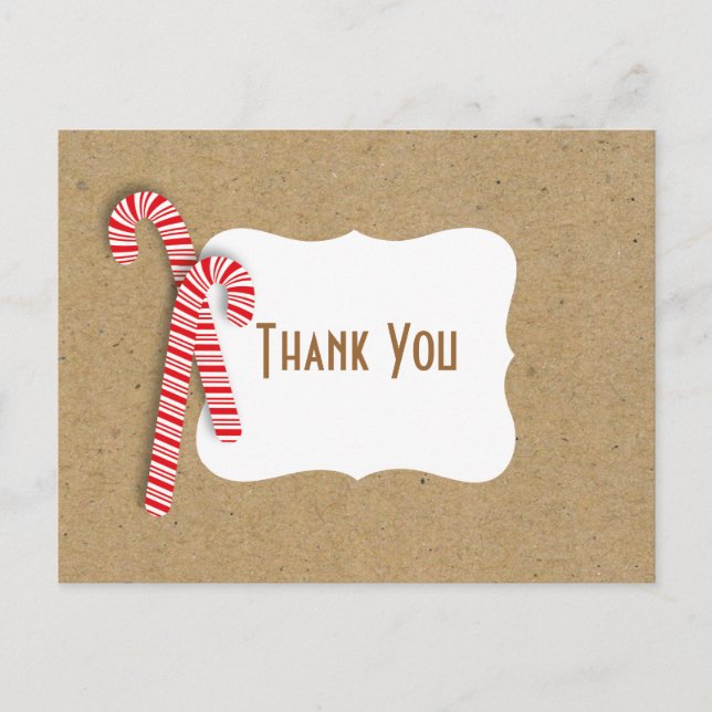 Fill in the Blank Holiday Kids Thank You  Postcard (Front)