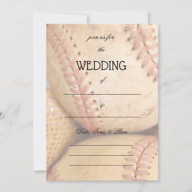 Fill in the Blank Sports Wedding Invitation  (Front)