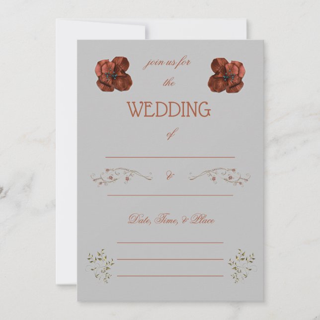 Fill in the Blank Wedding Invitation  (Front)