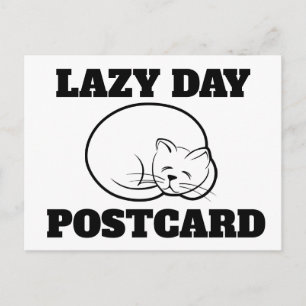 FILL IN THE BLANKS LAZY DAY CAT Postcards