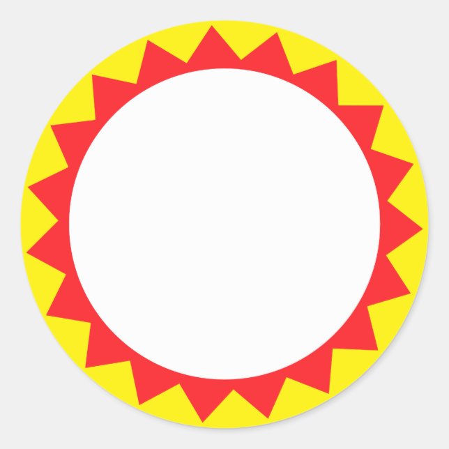 Fill in your own price or sales discount stickers (Front)