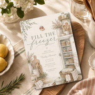 Fill the freezer baby shower invitation