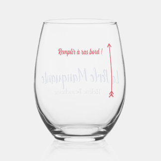 Fill to the brim! stemless wine glass
