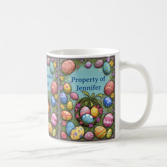 Fill Your Basket With Joy Personalised Easter Coffee Mug (Right)