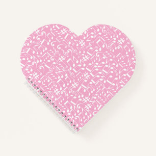 Fill Your Heart With Music Dancing White Notes Notebook