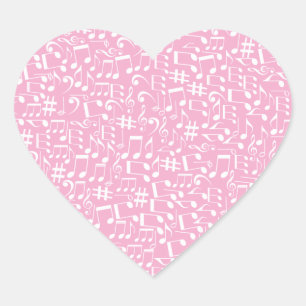 Fill Your Heart With Music Dancing White Notes Sticker